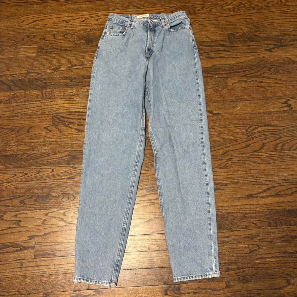 Gap Reverse Vintage 90s Light Wash Denim Cotton Straight Leg High Rise Mom Jean